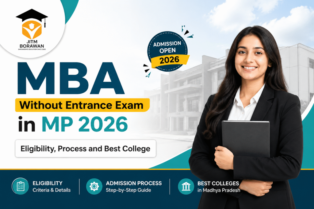 MBA without entranc exam in Mp 2026